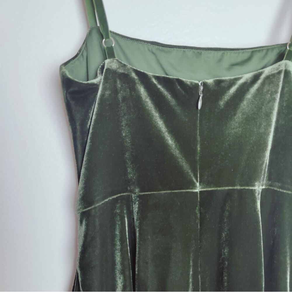 NWT Majorelle Asbury Mini Bodycon Green Velvet Dress, Sz M - Picture 8 of 14